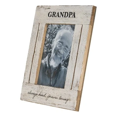 5x7 Inches Grandpa Always White Wood & Glass Photo Frame - Foreside Home & Garden 3 5x7 Inches Grandpa Always White Wood & Glass Photo Frame - Foreside Home & Garden